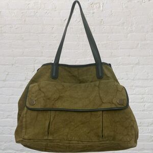 Nili Lotan Target Olive Canvas Slouchy Tote Bag 18" Designer Collab 💚